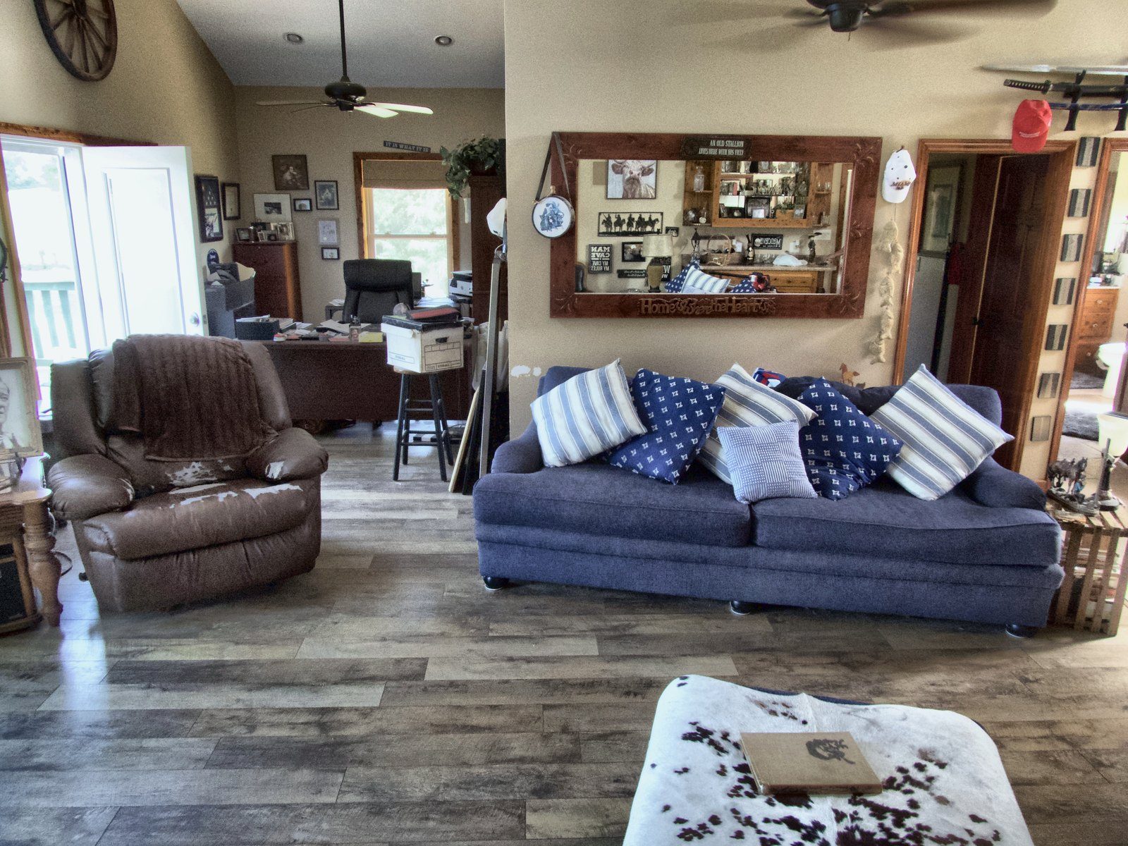 3400 residence — living area open to the office