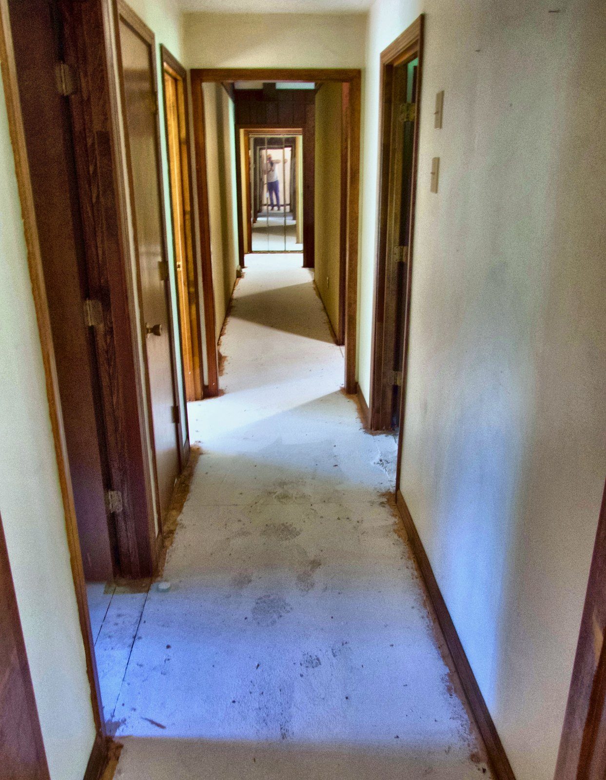 2555 residence — hallway to the bedroom wing